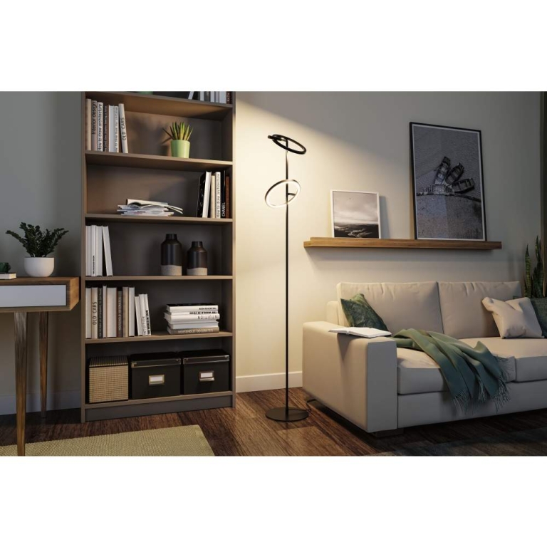 Paulmann LED Stehleuchte Odila  Tunable White 2x1200lm 2x10,4W Schwarz matt, Chrom