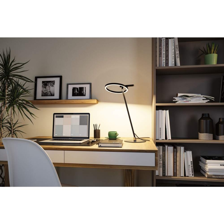 Paulmann LED Schreibtischleuchte Odila  Tunable White 650lm 10,4W Schwarz matt, Chrom