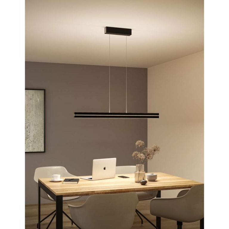 Paulmann LED Pendelleuchte Raiko RGBW+  2300lm / 370lm 19W / 6W Schwarz