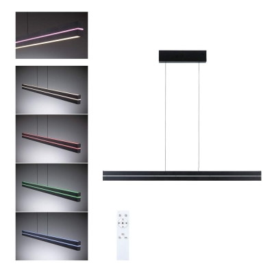 Paulmann LED Pendelleuchte Raiko RGBW+  2300lm / 370lm 19W / 6W Schwarz