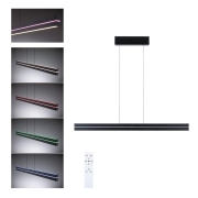 LED Pendelleuchte Raiko RGBW+  2300lm / 370lm 19W / 6W Schwarz