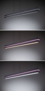 LED Pendelleuchte Raiko RGBW+  2300lm / 370lm 19W / 6W Schwarz
