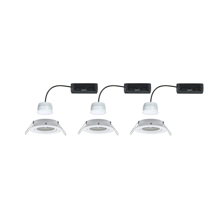 Paulmann LED Einbauleuchte Nova Coin    rund 84mm 50° Tunable White 3x6W 3x500lm 230V Weiß matt Aluminium
