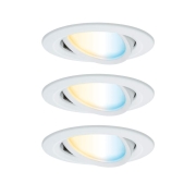 LED Einbauleuchte Nova Coin    rund 84mm 50° Tunable White 3x6W 3x500lm 230V Weiß matt Aluminium