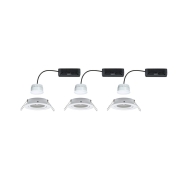 LED Einbauleuchte Nova Coin    rund 84mm 50° Tunable White 3x6W 3x500lm 230V Weiß matt Aluminium