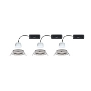 LED Einbauleuchte Nova Coin    rund 84mm 50° Tunable White 3x6W 3x530lm 230V Eisen gebürstet Aluminium