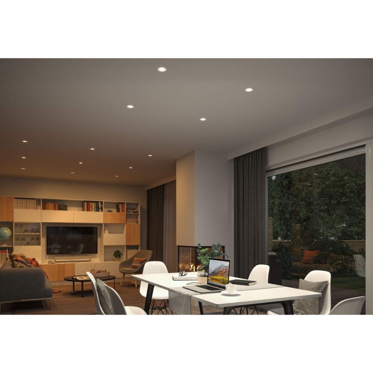 Paulmann LED Einbauleuchte Nova Coin   IP44 rund 78mm  Tunable White 3x6W 3x530lm 230V Weiß matt Aluminium