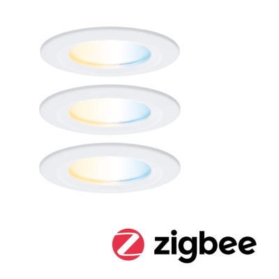 Paulmann LED Einbauleuchte Nova Coin   IP44 rund 78mm  Tunable White 3x6W 3x530lm 230V Weiß matt Aluminium