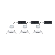 LED Einbauleuchte Nova Coin   IP44 rund 78mm  Tunable White 3x6W 3x530lm 230V Weiß matt Aluminium