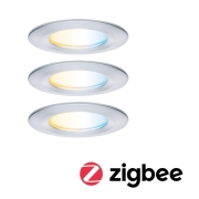 LED Einbauleuchte Nova Coin   IP44 rund 78mm  Tunable White 3x6W 3x530lm 230V Alu gedreht Aluminium