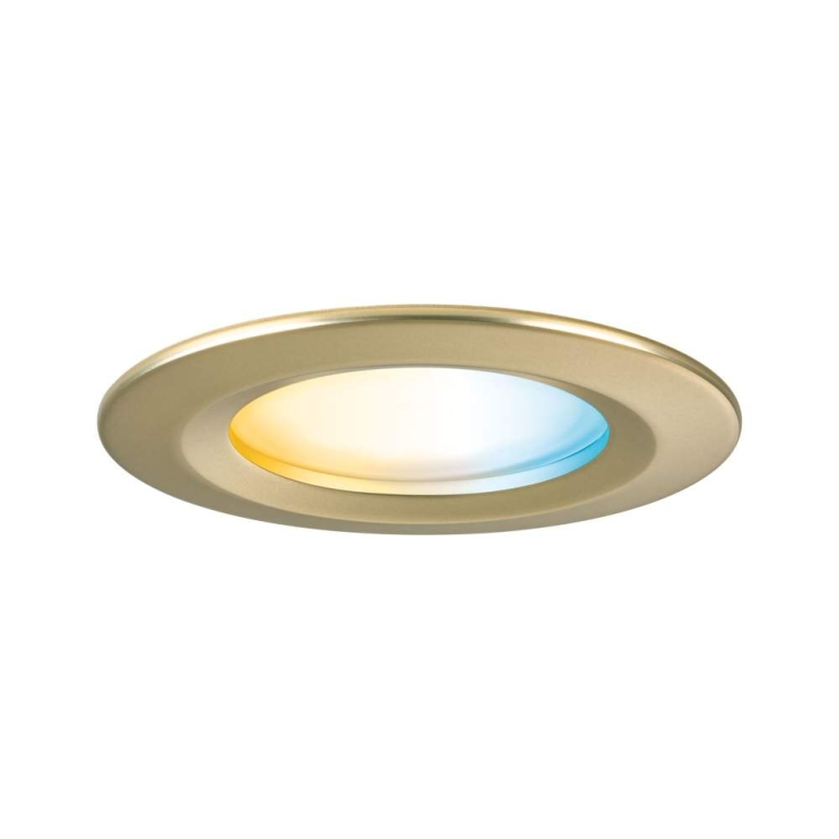 Paulmann LED Einbauleuchte Nova Coin   IP44 rund 78mm  Tunable White 3x6W 3x530lm 230V Gold matt Aluminium