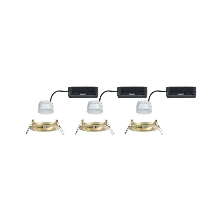 Paulmann LED Einbauleuchte Nova Coin   IP44 rund 78mm  Tunable White 3x6W 3x530lm 230V Gold matt Aluminium