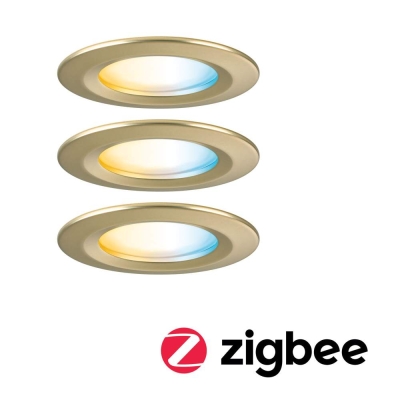 Paulmann LED Einbauleuchte Nova Coin   IP44 rund 78mm  Tunable White 3x6W 3x530lm 230V Gold matt Aluminium