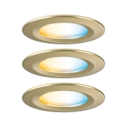 LED Einbauleuchte Nova Coin   IP44 rund 78mm  Tunable White 3x6W 3x530lm 230V Gold matt Aluminium