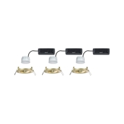 LED Einbauleuchte Nova Coin   IP44 rund 78mm  Tunable White 3x6W 3x530lm 230V Gold matt Aluminium