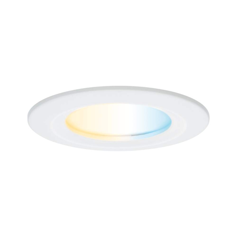 Paulmann LED Einbauleuchte Nova Coin   IP44 rund 78mm  Tunable White 6W 530lm 230V Weiß matt Aluminium
