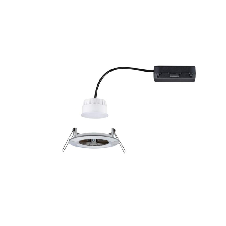 Paulmann LED Einbauleuchte Nova Coin   IP44 rund 78mm  Tunable White 6W 530lm 230V Eisen gebürstet Aluminium