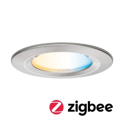 Paulmann LED Einbauleuchte Nova Coin   IP44 rund 78mm  Tunable White 6W 530lm 230V Eisen gebürstet Aluminium