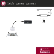 LED Einbauleuchte Nova Coin   IP44 rund 78mm  Tunable White 6W 530lm 230V Eisen gebürstet Aluminium