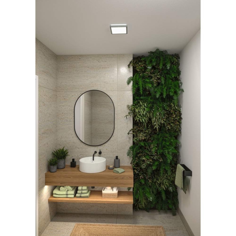 Paulmann LED Panel Atria Shine  IP44 eckig 190x190mm  8W 1160lm 3000 - 6500K Chrom matt