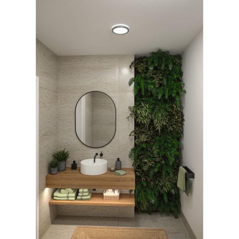 Paulmann LED Panel Atria Shine  IP44 rund 190mm  7,6W 1100lm 3000 - 6500K Chrom matt