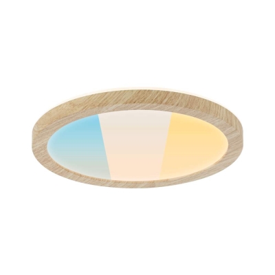 Paulmann LED Panel Atria Shine  IP44 rund 190mm  7,6W 1100lm 3000 - 6500K Holzoptik