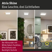 LED Panel Atria Shine  IP44 eckig mm  15,7W 2100lm 3000 - 6500K Chrom matt
