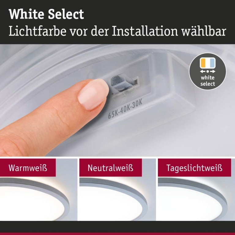 Paulmann LED Panel Atria Shine  IP44 rund 298mm  14,8W 2250lm 3000 - 6500K Chrom matt