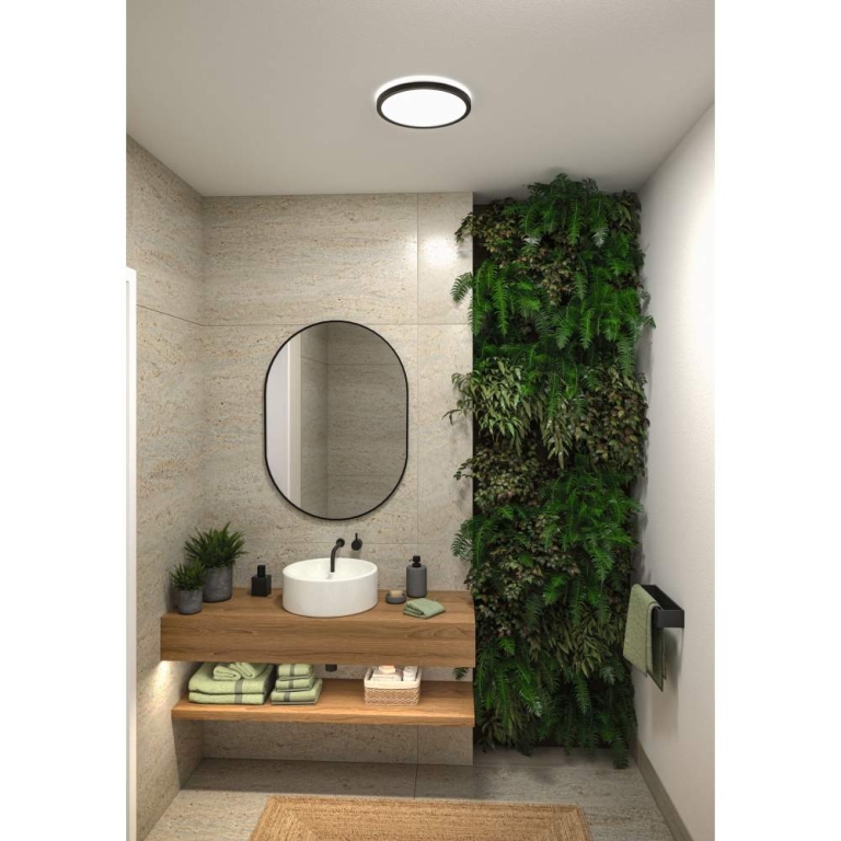 Paulmann LED Panel Atria Shine  IP44 rund 298mm  14,8W 2250lm 3000 - 6500K Schwarz