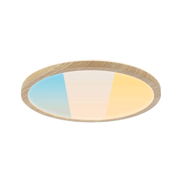 Paulmann LED Panel Atria Shine  IP44 rund 298mm  14,8W 2250lm 3000 - 6500K Holzoptik