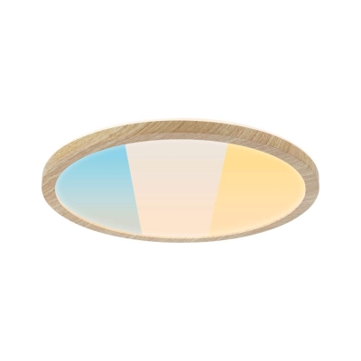 Paulmann LED Panel Atria Shine  IP44 rund 298mm  14,8W 2250lm 3000 - 6500K Holzoptik
