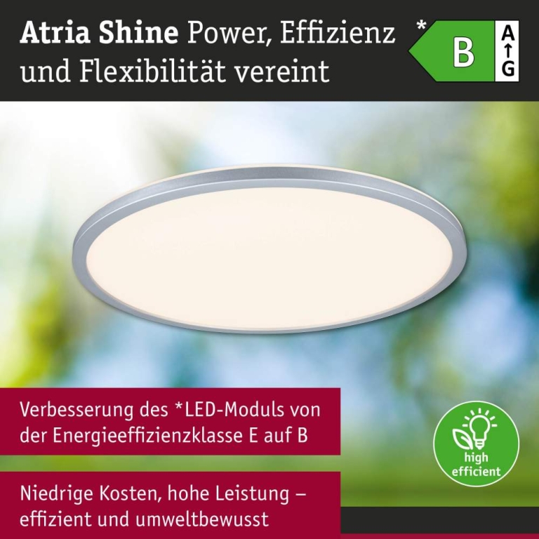 Paulmann LED Panel Atria Shine  IP44 rund 398mm  20,8W 2800lm 3000 - 6500K Chrom matt