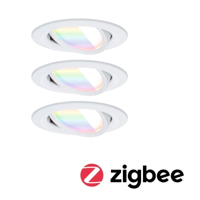 Paulmann LED Einbauleuchte Nova Coin    rund 84mm 50° RGBW+ 3x6W 3x500lm 230V Weiß matt Alu Druckguss