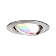 LED Einbauleuchte Nova Coin    rund 84mm 50° RGBW+ 3x6W 3x500lm 230V Eisen gebürstet Alu Druckguss