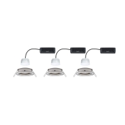 LED Einbauleuchte Nova Coin    rund 84mm 50° RGBW+ 3x6W 3x500lm 230V Eisen gebürstet Alu Druckguss
