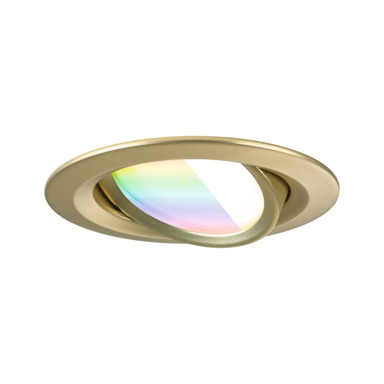 Paulmann LED Einbauleuchte Nova Coin    rund 84mm 50° RGBW+ 3x6W 3x500lm 230V Gold matt Alu Druckguss