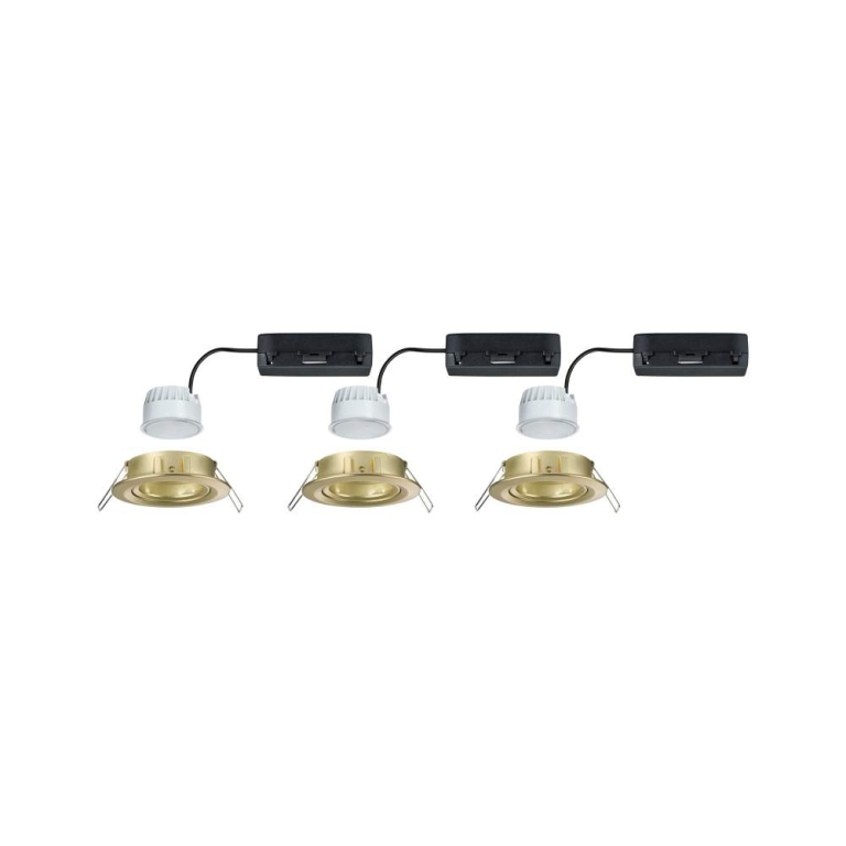 Paulmann LED Einbauleuchte Nova Coin    rund 84mm 50° RGBW+ 3x6W 3x500lm 230V Gold matt Alu Druckguss