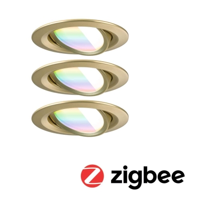 Paulmann LED Einbauleuchte Nova Coin    rund 84mm 50° RGBW+ 3x6W 3x500lm 230V Gold matt Alu Druckguss