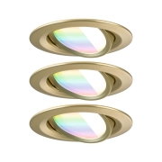 LED Einbauleuchte Nova Coin    rund 84mm 50° RGBW+ 3x6W 3x500lm 230V Gold matt Alu Druckguss