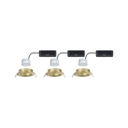LED Einbauleuchte Nova Coin    rund 84mm 50° RGBW+ 3x6W 3x500lm 230V Gold matt Alu Druckguss