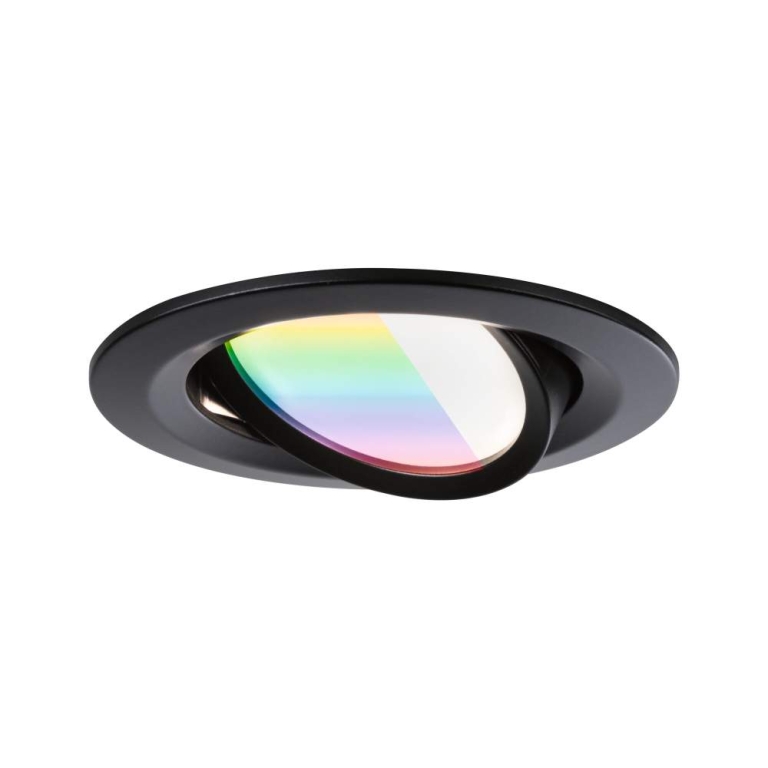 Paulmann LED Einbauleuchte Nova Coin    rund 84mm 50° RGBW+ 3x6W 3x500lm 230V Schwarz matt Alu Druckguss