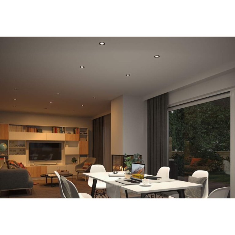 Paulmann LED Einbauleuchte Nova Coin    rund 84mm 50° RGBW+ 3x6W 3x500lm 230V Schwarz matt Alu Druckguss