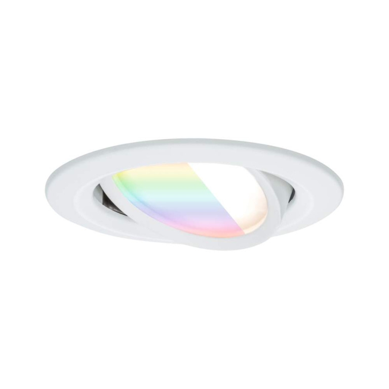 Paulmann LED Einbauleuchte Nova Coin    rund 84mm 50° RGBW+ 6W 500lm 230V Weiß matt Alu Druckguss