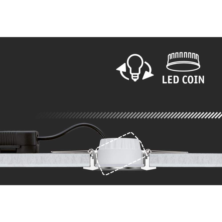 Paulmann LED Einbauleuchte Nova Coin    rund 84mm 50° RGBW+ 6W 500lm 230V Weiß matt Alu Druckguss