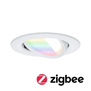 LED Einbauleuchte Nova Coin    rund 84mm 50° RGBW+ 6W 500lm 230V Weiß matt Alu Druckguss