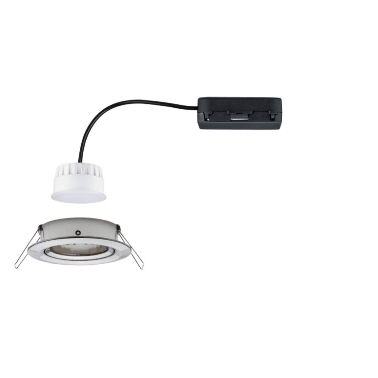 Paulmann LED Einbauleuchte Nova Coin    rund 84mm 50° RGBW+ 6W 500lm 230V Eisen gebürstet Alu Druckguss