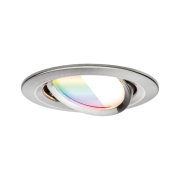 LED Einbauleuchte Nova Coin    rund 84mm 50° RGBW+ 6W 500lm 230V Eisen gebürstet Alu Druckguss