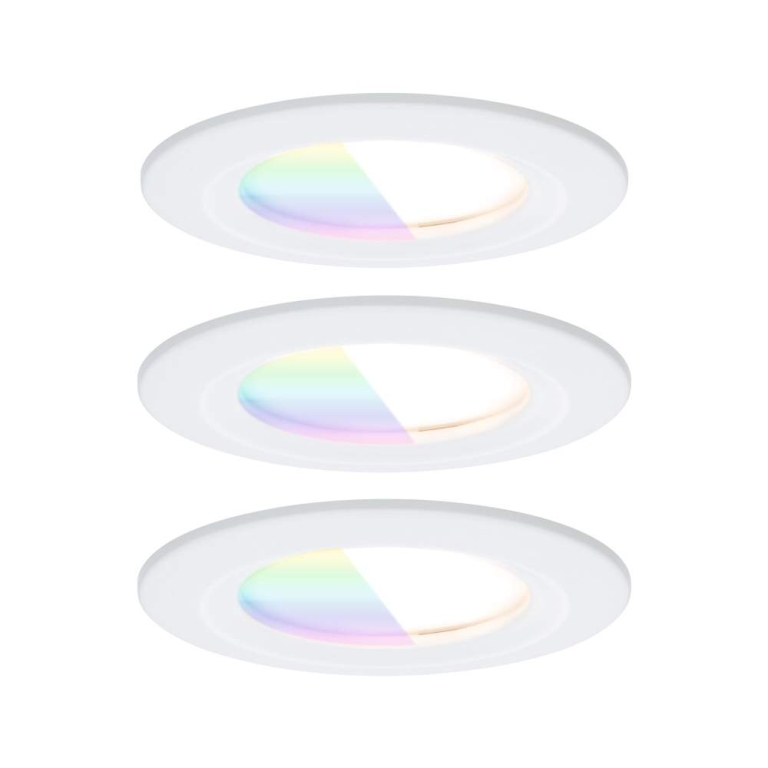 Paulmann LED Einbauleuchte Nova Coin   IP44 rund 78mm  RGBW+ 3x6W 3x500lm 230V Weiß matt Alu Druckguss