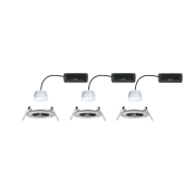 LED Einbauleuchte Nova Coin   IP44 rund 78mm  RGBW+ 3x6W 3x500lm 230V Eisen gebürstet Alu Druckguss