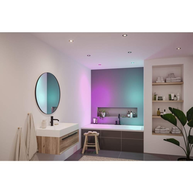 Paulmann LED Modul Einbauleuchte RGBW Coin     50mm  Coin 6W 500lm 230V dimmbar 2200 - 6500K Satin
